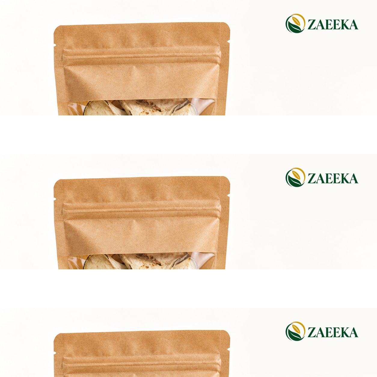 Dried white eggplant bulk wholesale product image with correct ZAEEKA logo
