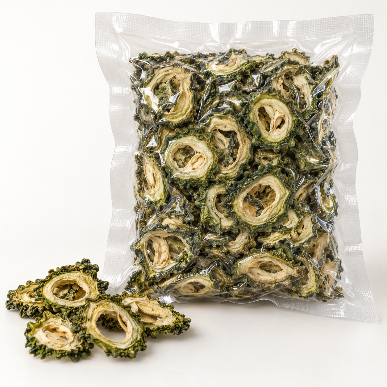 Vacuum packed dried bitter gourd karela wholesale catalogue image