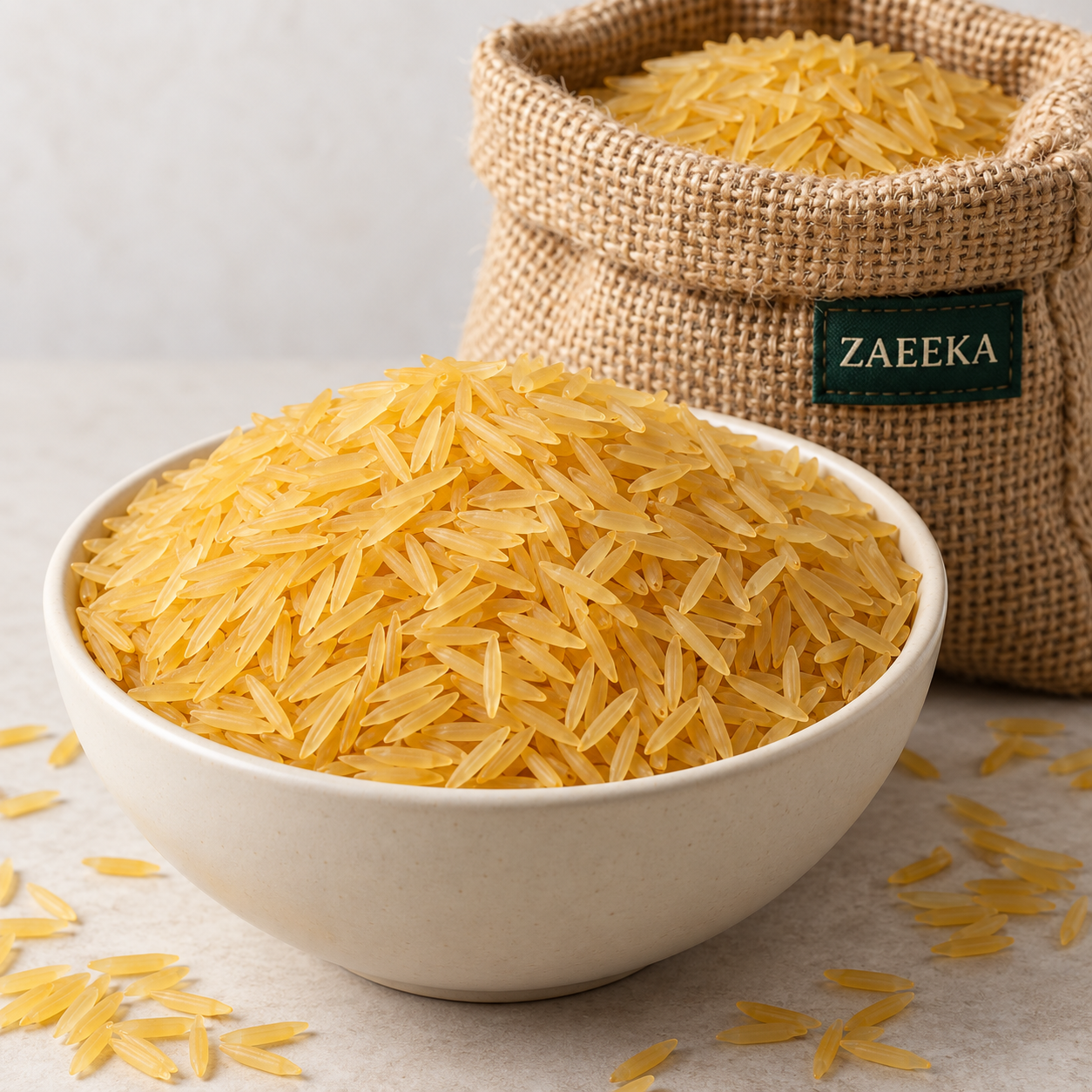 Illustrative 1509 Golden Sella Basmati Rice for ZAEEKA wholesale enquiries