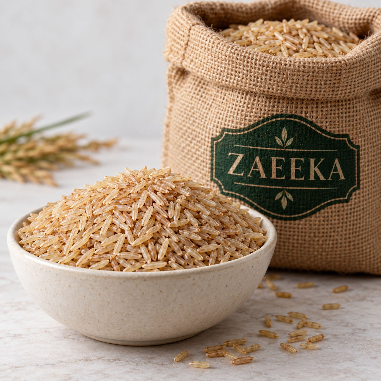 Illustrative Brown Basmati Rice for ZAEEKA wholesale enquiries