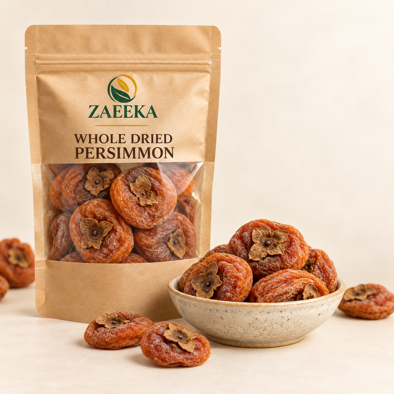 Whole Dried Persimmon in Zaeeka packaging