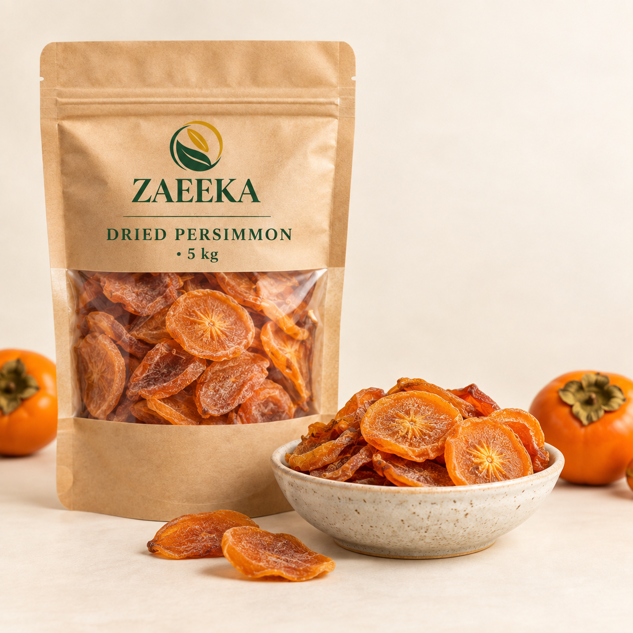 Dried Persimmon – Bulk 5kg in Zaeeka packaging