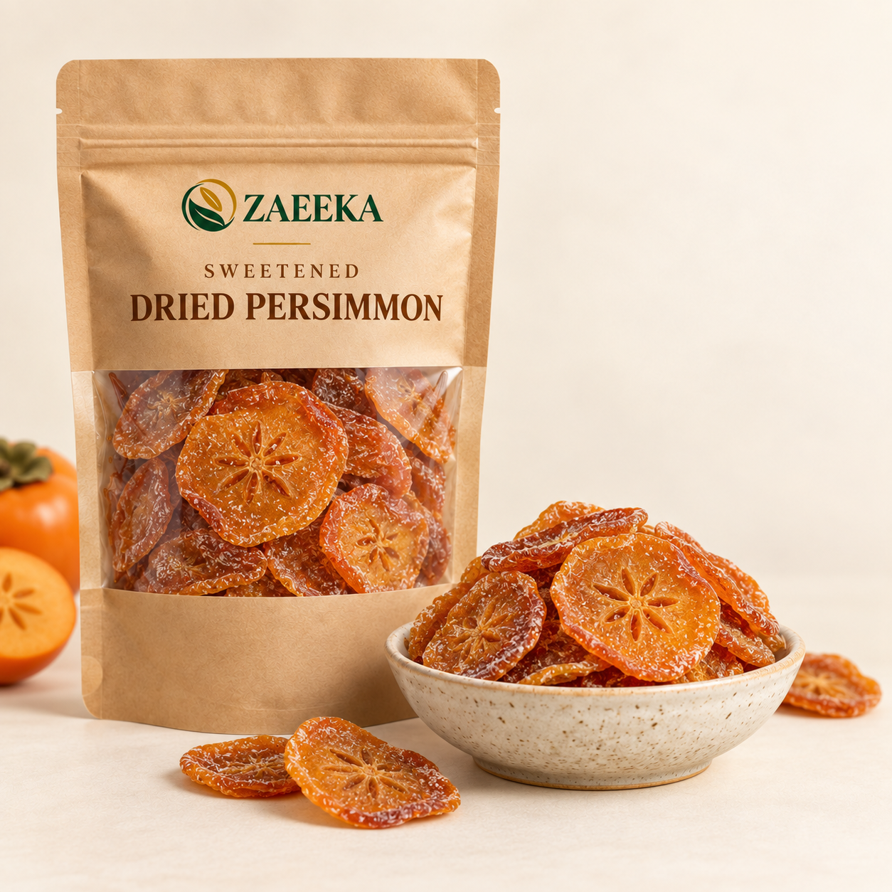 Sweetened Dried Persimmon in Zaeeka packaging