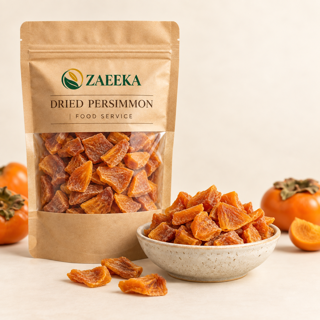 Dried Persimmon Food Service Pack in Zaeeka packaging